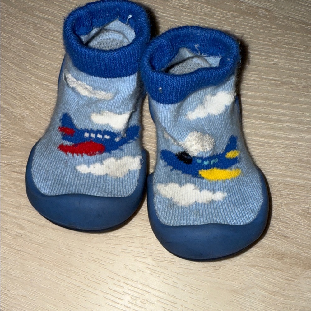 Aviation Adventure Blue Kids Slippers